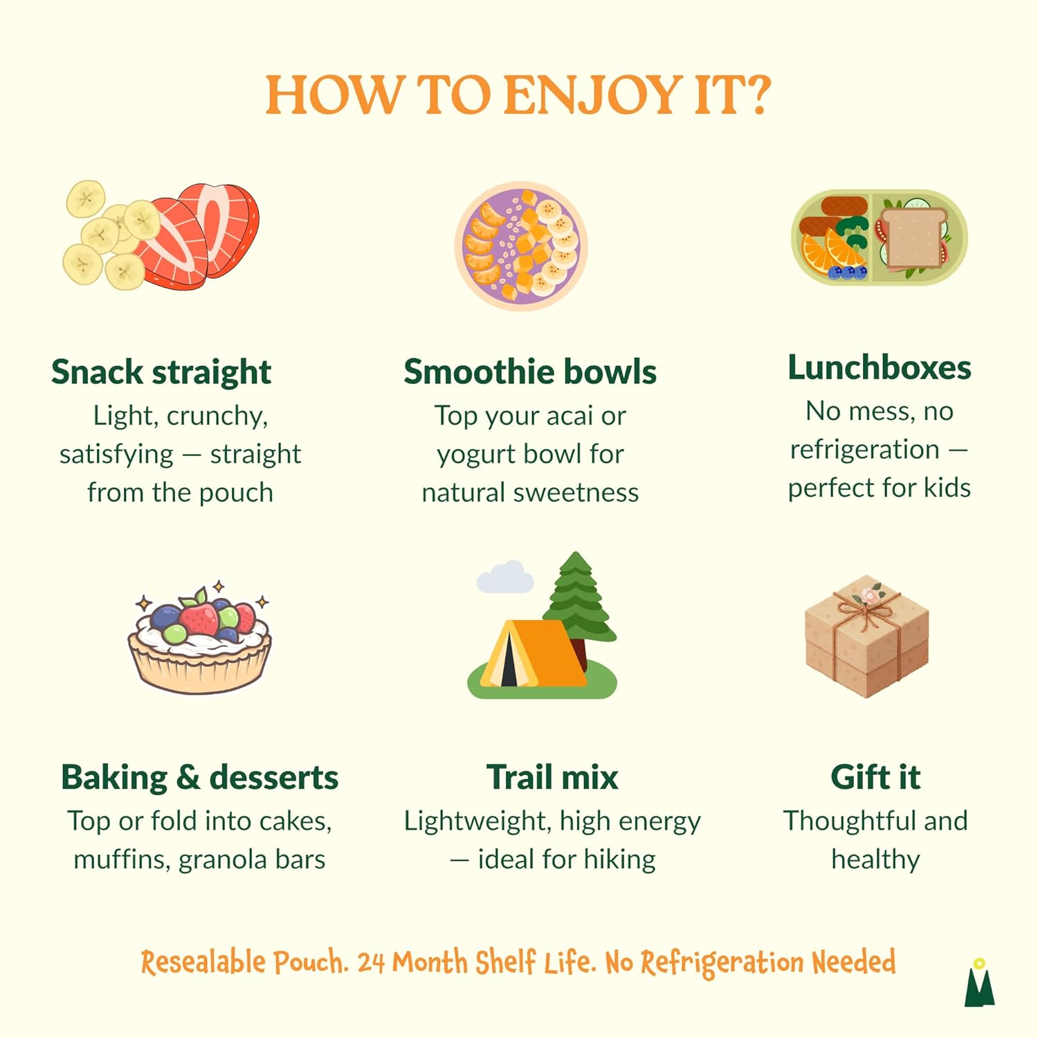 Healthy Superfood Snack for Kids & Adults | 100% Natural, Vegan, Gluten-Free, No Added Sugar or Preservatives | Himalayan Harvest Freeze-Dried Fruit Snack Combo – Pack of 12 | Mango, Strawberry, Lychee, Kiwi, Banana & Pineapple