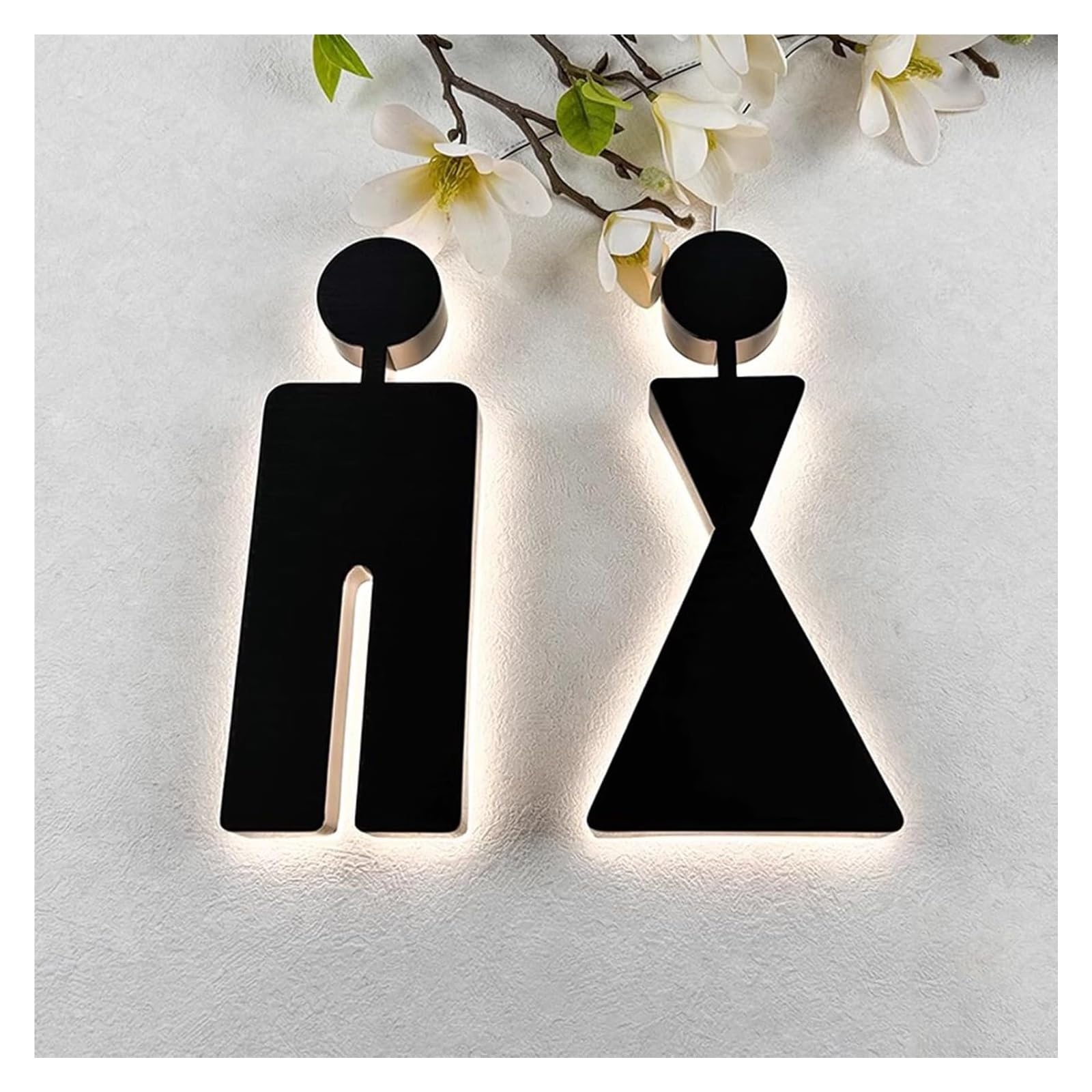Carteles para aseos, 2 piezas de letrero baño acero inoxidable for hombres y mujeres