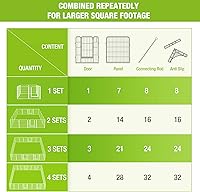 Vista 5 de Corralito de ejercicio para perros, 8 paneles, valla portátil resistente para cachorros, gatos, conejos, corralitos para interiores y exteriores