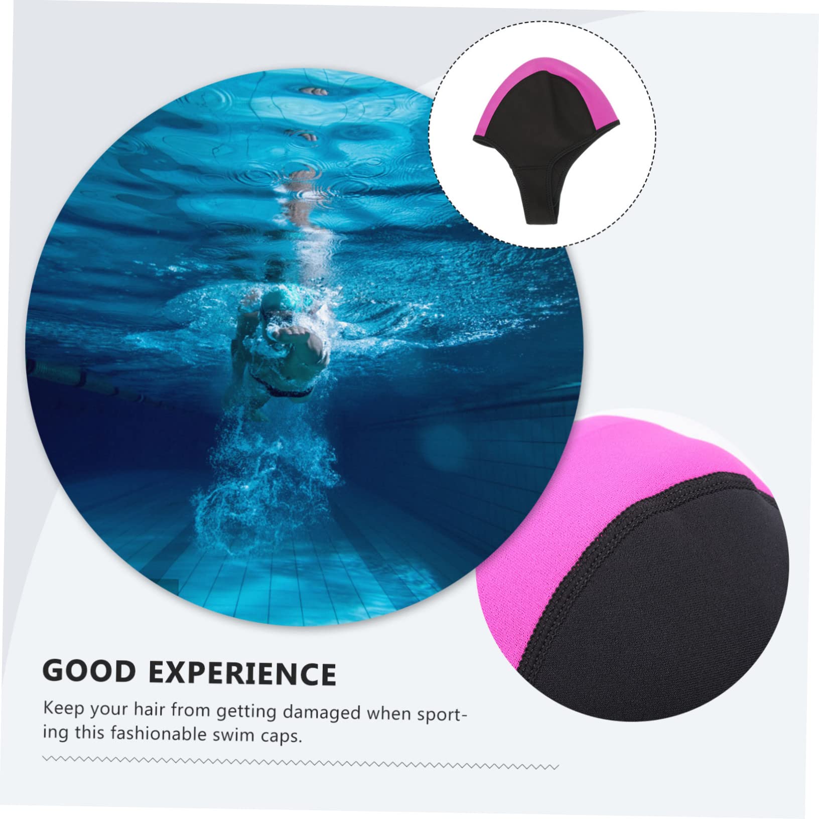 Kisangel 2 Uds Cubierta De Capucha De Buceo Para Hombres Gorro De Baño De Neopreno Gorro De Baño Para Hombre Gorro De Natación Para Mujer Gorro De Navegación Gorro De Baño Elástico De Goma