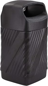 Safco Twist Trash Can, 32 Gallons, Indoor and Outdoor Use, Durable & Weather-Resistant Commercial Garbage Can, Black