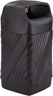Safco Twist Trash Can, 32 Gallons, Indoor and Outdoor Use, Durable & Weather-Resistant Commercial Garbage Can, Black