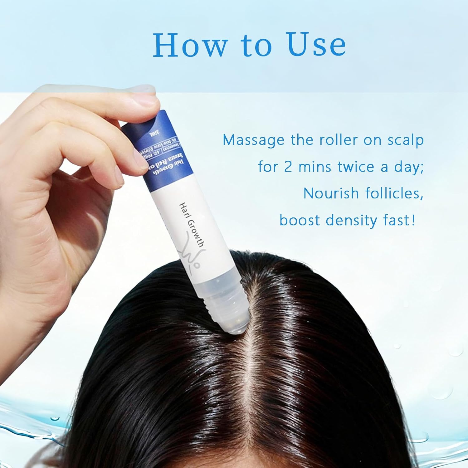 Rosemary Hair Growth Serum Roll-On 2 Pack with 3% Rosemary,3% Batana Oil,2% Ginger Root Oil,Anti Hair Loss & Thinning Treatment,Targeted Scalp roller to Stimulate Follicles & Thicken Hair,1.7 Fl Oz