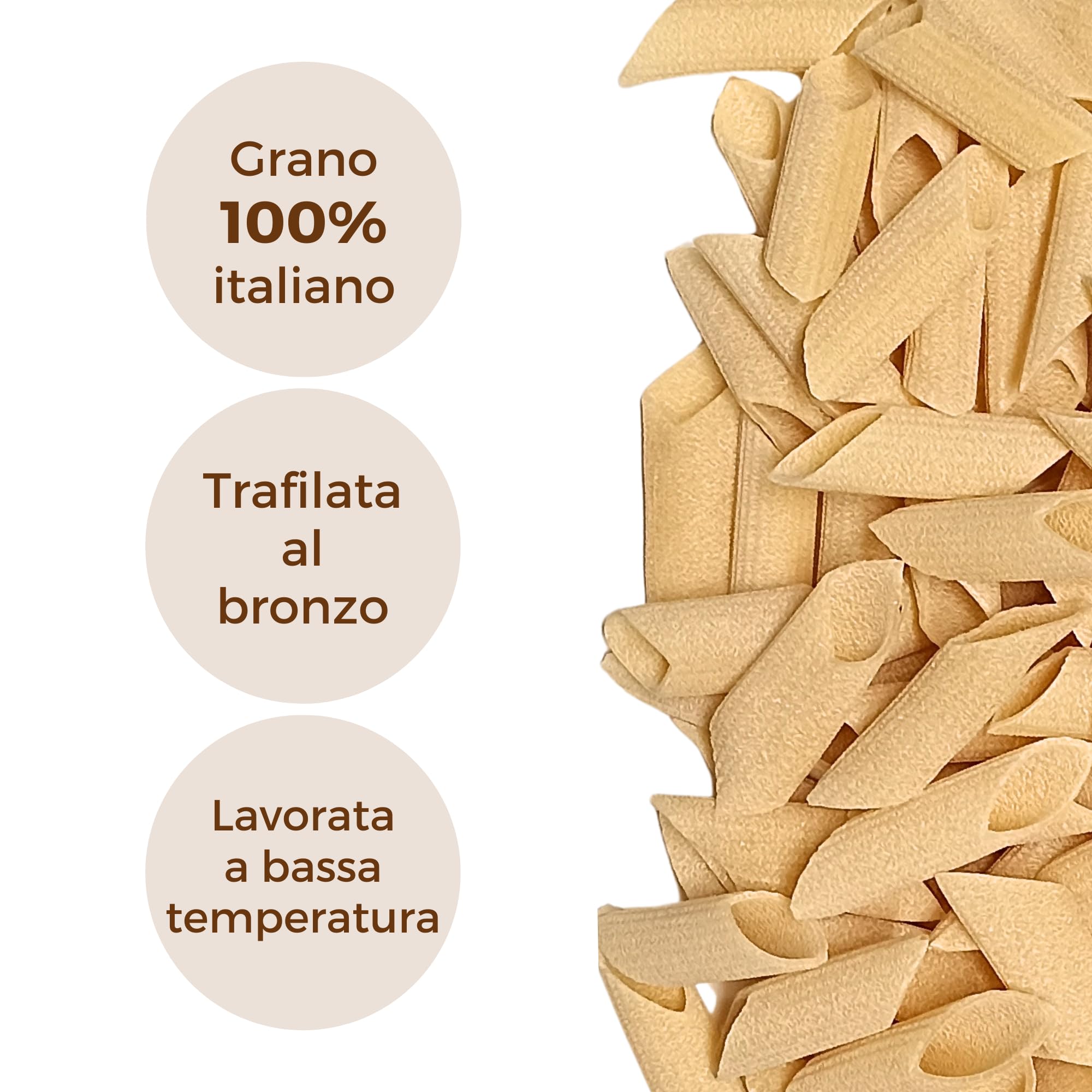 Pag Penne rigate - Pasta artigianale toscana Trafilata al bronzo 100% Grano italiano - 12 confezioni da 500 g