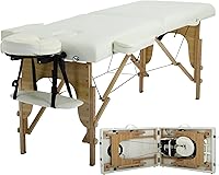 Vista 12 de Mesa de masaje portátil, cama de masaje para spa de altura ajustable, 77 pulgadas de largo x 28 pulgadas de ancho, plegable en 2, hecha