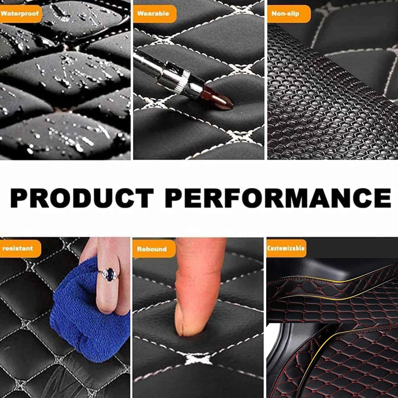 Tapis Bac De Coffre Sur Mesure PVC 3D Vw Tiguan 2 (II) 2015-2022 2x4 Partie Supérieure