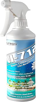 Neutron Industries NI-712 Tiki Beach Odor Eliminator Spray 1 Bottle Powerful, Long-Lasting Odor Neutralizer Instant Air Freshener for Home, Car & More Pint-Sized 16 oz
