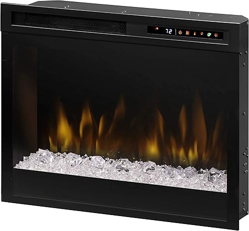 Dimplex Caja de fuego eléctrica integrada Multi-Fire XHD de 23 pulgadas con base multimedia de brasa acrílica, color negro, XHD23G