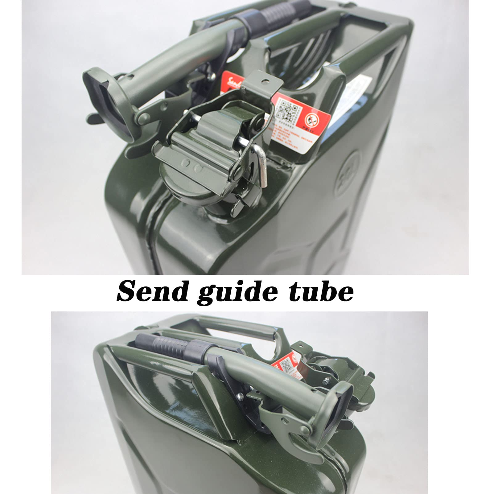 Recipientes para gasolina Tanque de combustible de gasolina de 10 l, contenedor de gasolina, tanque de almacenamiento de combustible de gasolina de respaldo para motocicletas, camiones, verde milita