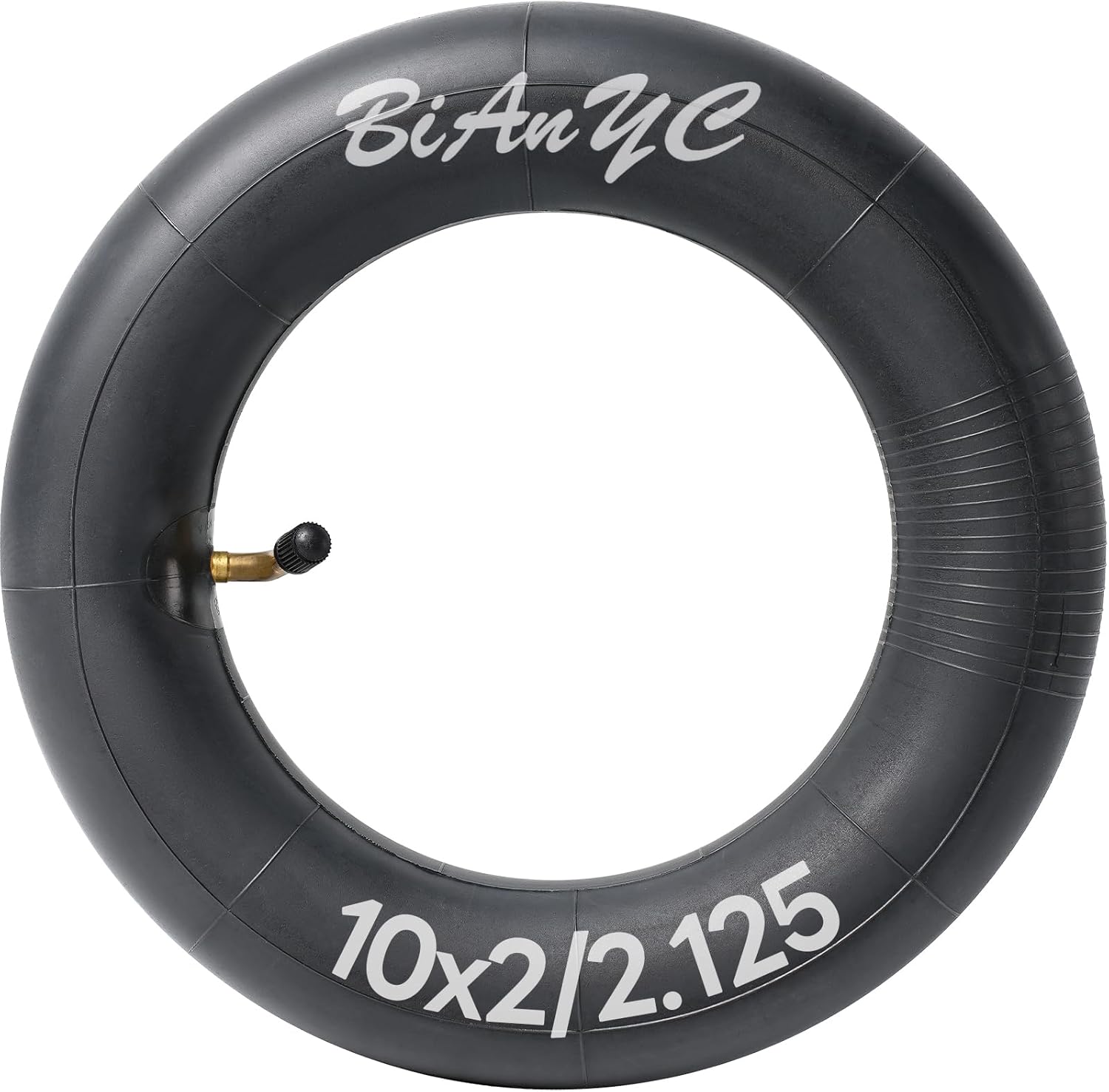 1 PC Heavy Duty 10x2/2.125 CR202 Angle Valve Inner Tube Replacement for Electric Scooter E-Bike Tricycle Strollers Compatible with 10x1.95 10x2.0 10x2.10 10 x 2.125 Tube