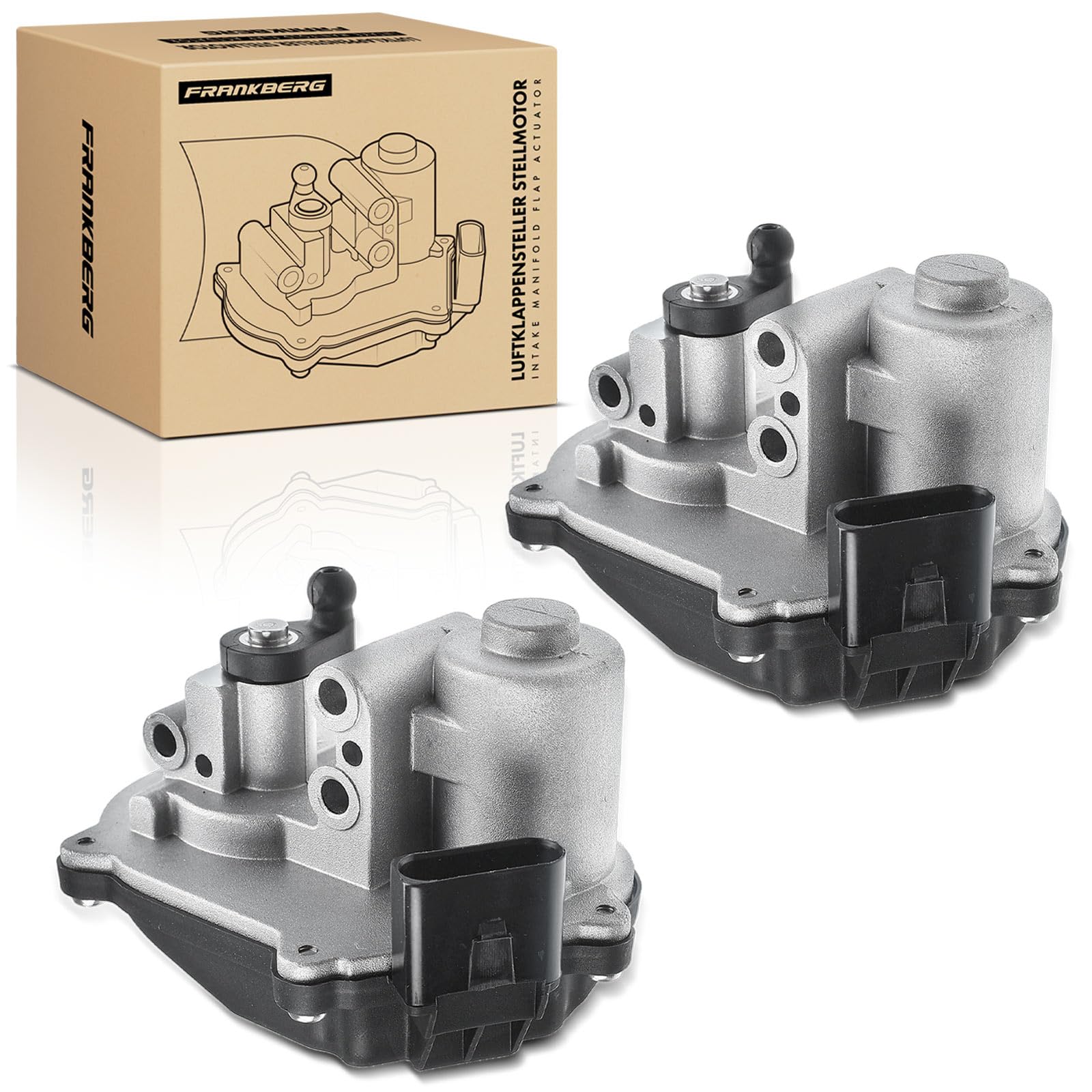 Frankberg 2x Luftklappensteller Stellmotor Drallklappen für A4 A5 A6 A8 Q5 Q7 Phaeton T-o-u-a-r-e-g 2.7L-4.1L Diesel 2004-2018 059129086G