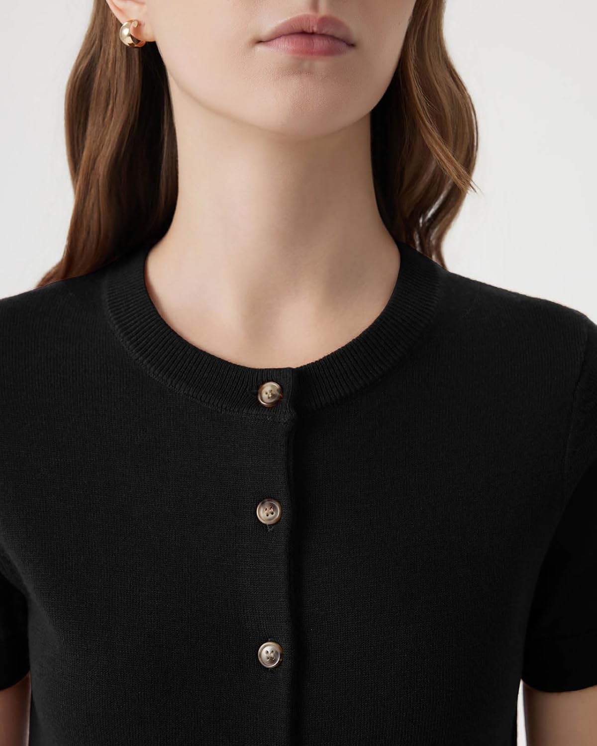 SUUKSESS Women Silk Cashmere Blend Cardigan Sweaters Summer Button Up Knit Outfits - Image 3