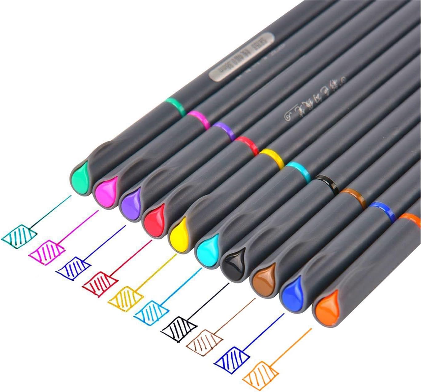 Fineliner Color Pen Set,0.38mm Colored Fine Line Point,Assorted Colors,10-Count (1pack)