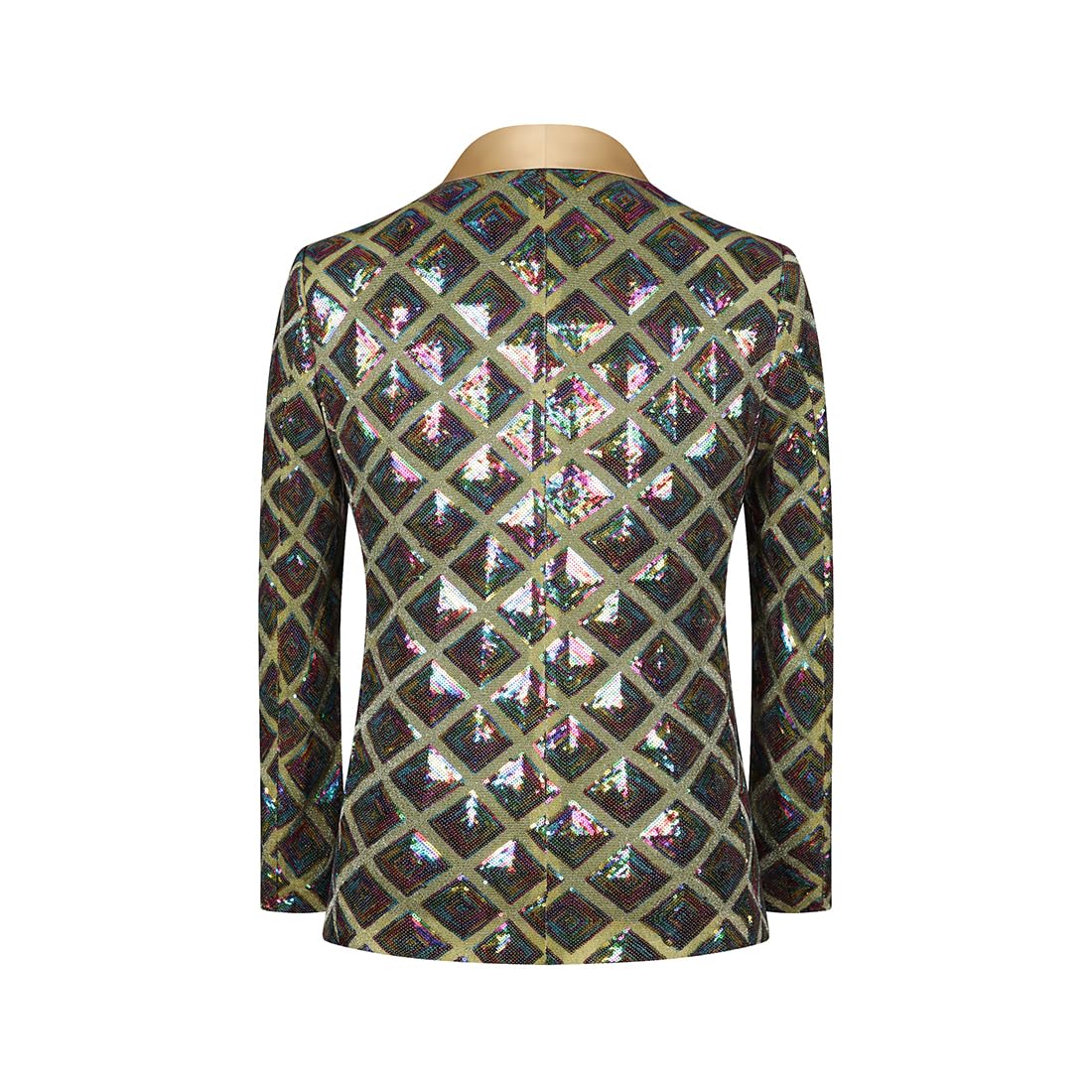 Uomini Paillette Shiny Stereoscopic Pattern Prom Suit Giacca Un Pulsante e Blazers Tuxedo per Il Banchetto di Nozze