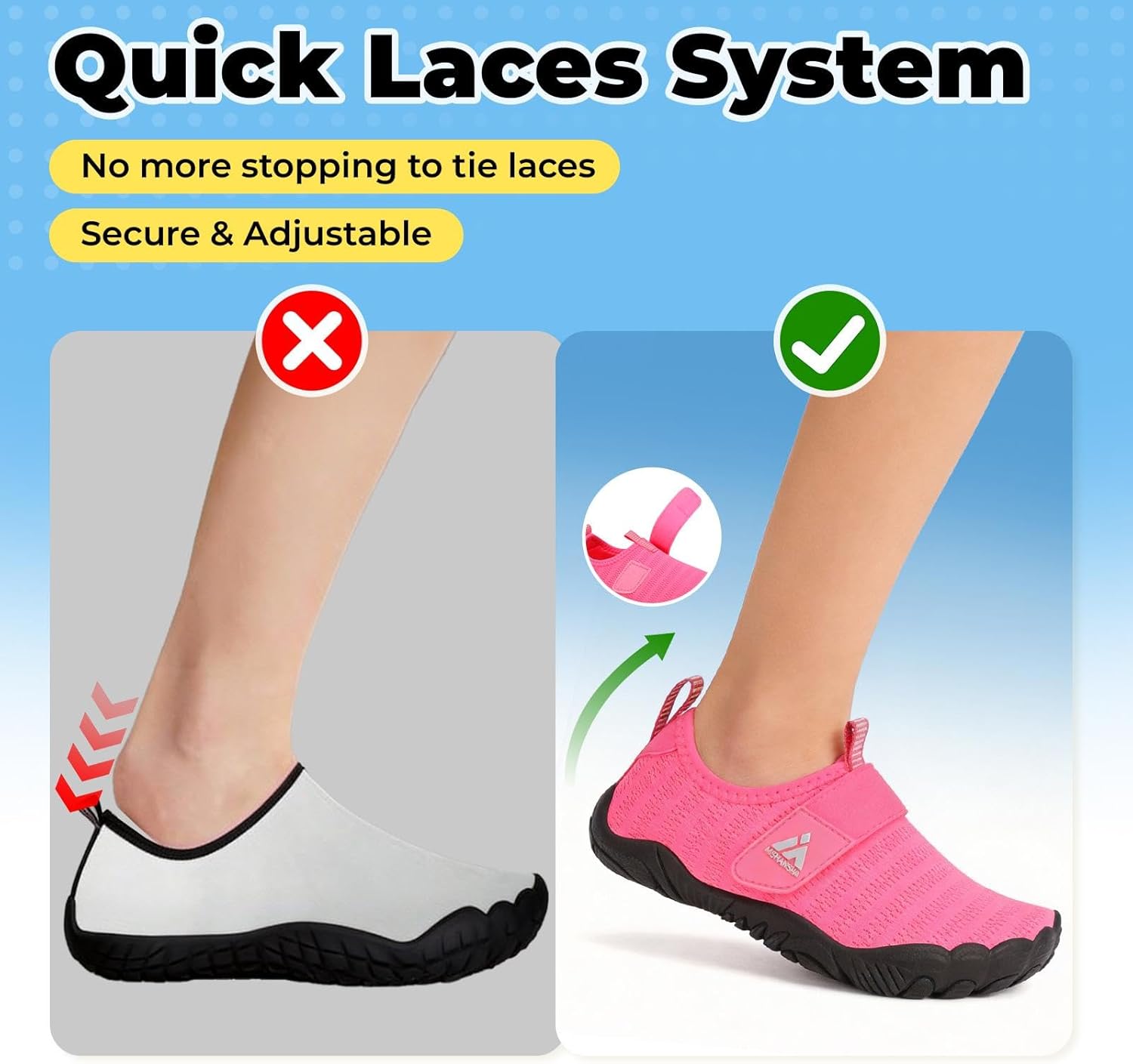 Mishansha Kids Water Shoes Quick-Dry Wide Toe Box Non-Slip Barefoot Shoes Beach Pool Swim Shoes - Image 6