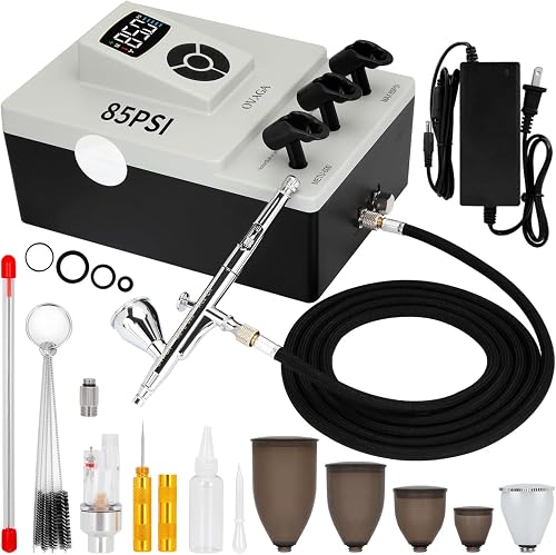 Ovaga Kit de système d'aérographe professionnel ultra sil…