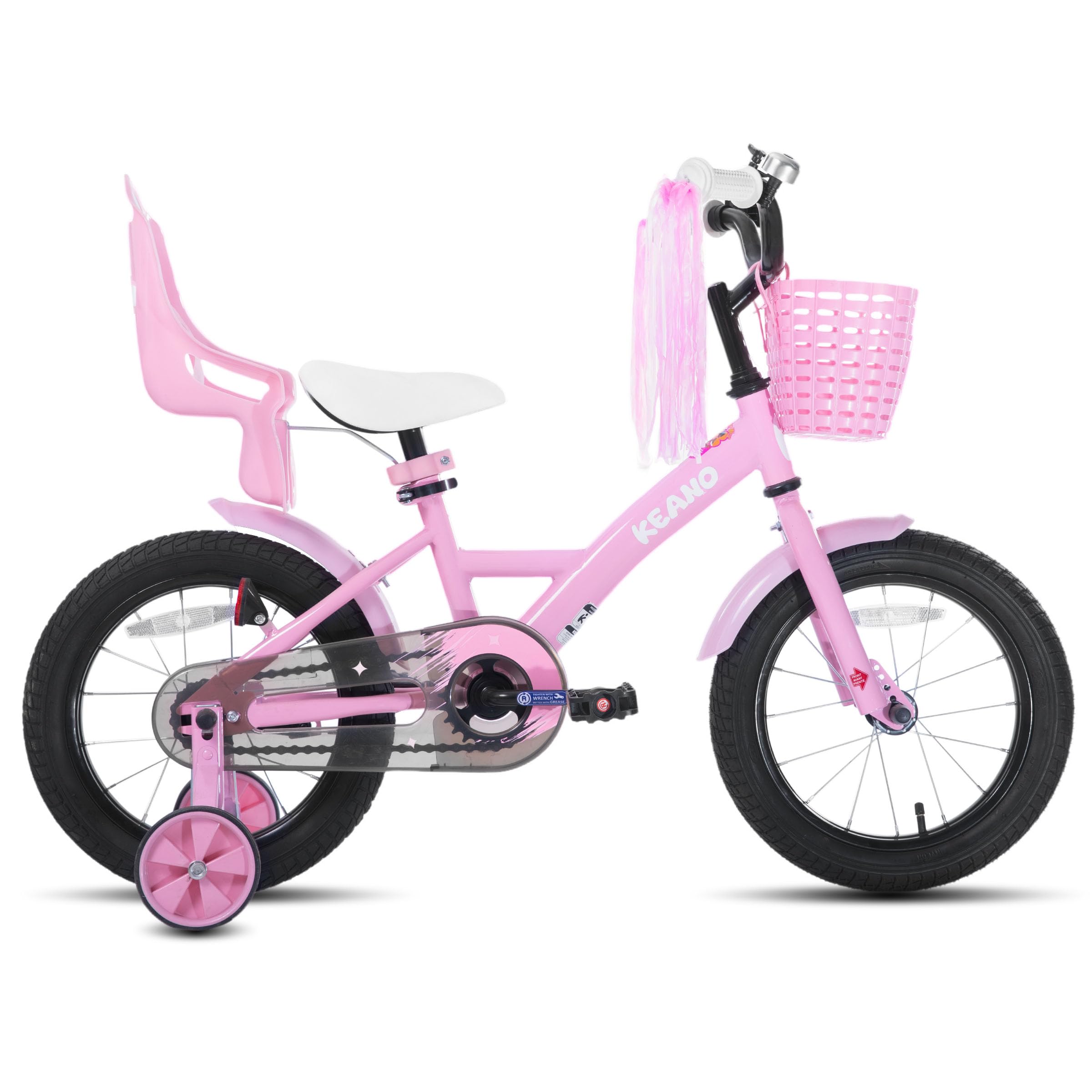 JOYSTAR Bicicleta infantil Zinnia de 14/16/20 pulgadas para niñas de 2 a 11 años, bicicleta para niña con ruedas estabilizadoras, pancarta y serpentinas