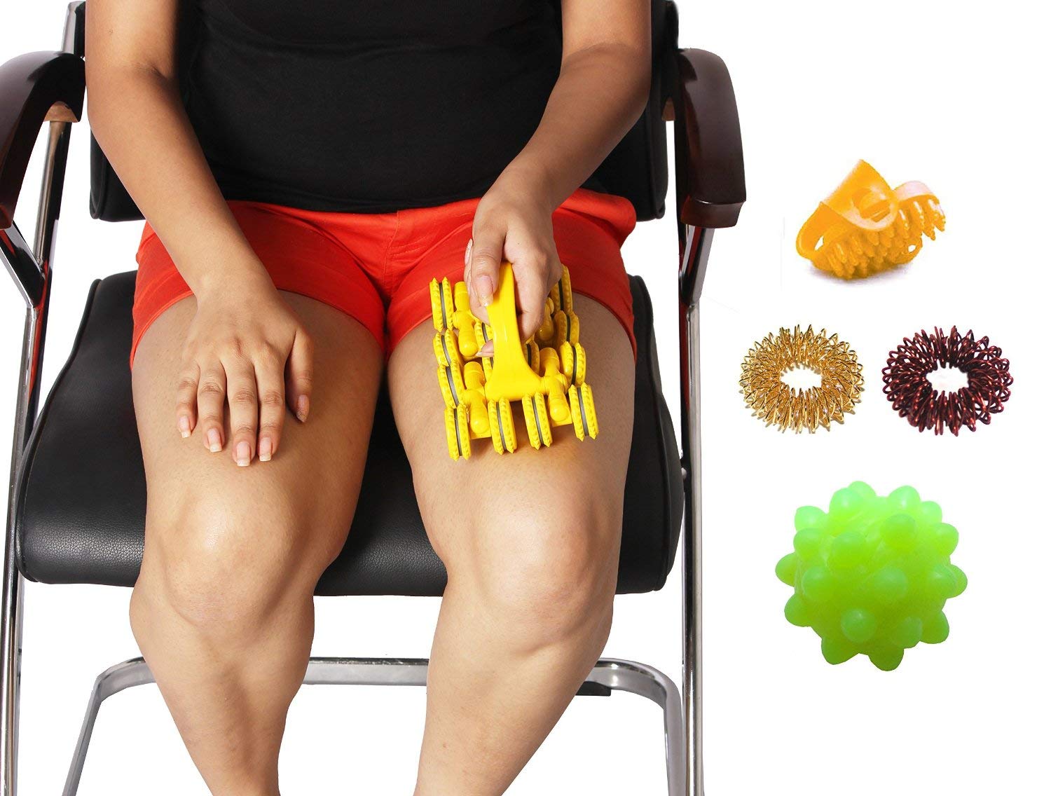 Acupressure Health Care Product Multiplex Pyramidal Massage Roller For Body Pain/Yellow/Plastic Acupressure Health Care Product Multiplex Pyramidal Massage Roller For Body Pain/Yellow/Plastic