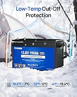 Vista 8 de DC HOUSE 12V 150Ah LiFePO4 Lithium Battery with SOC Status Indicators, Bluetooth & Low Temp Cut-off, 12V Lithium Battery up to 15000 Cycles, 120A