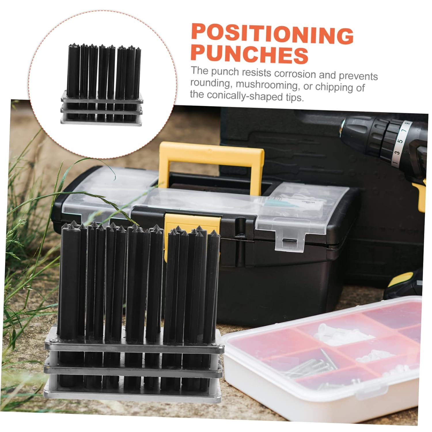 Lurrose Transfer Punch Set Professional Punch Base Single Hole Puncher for Industrial Machinists Tool