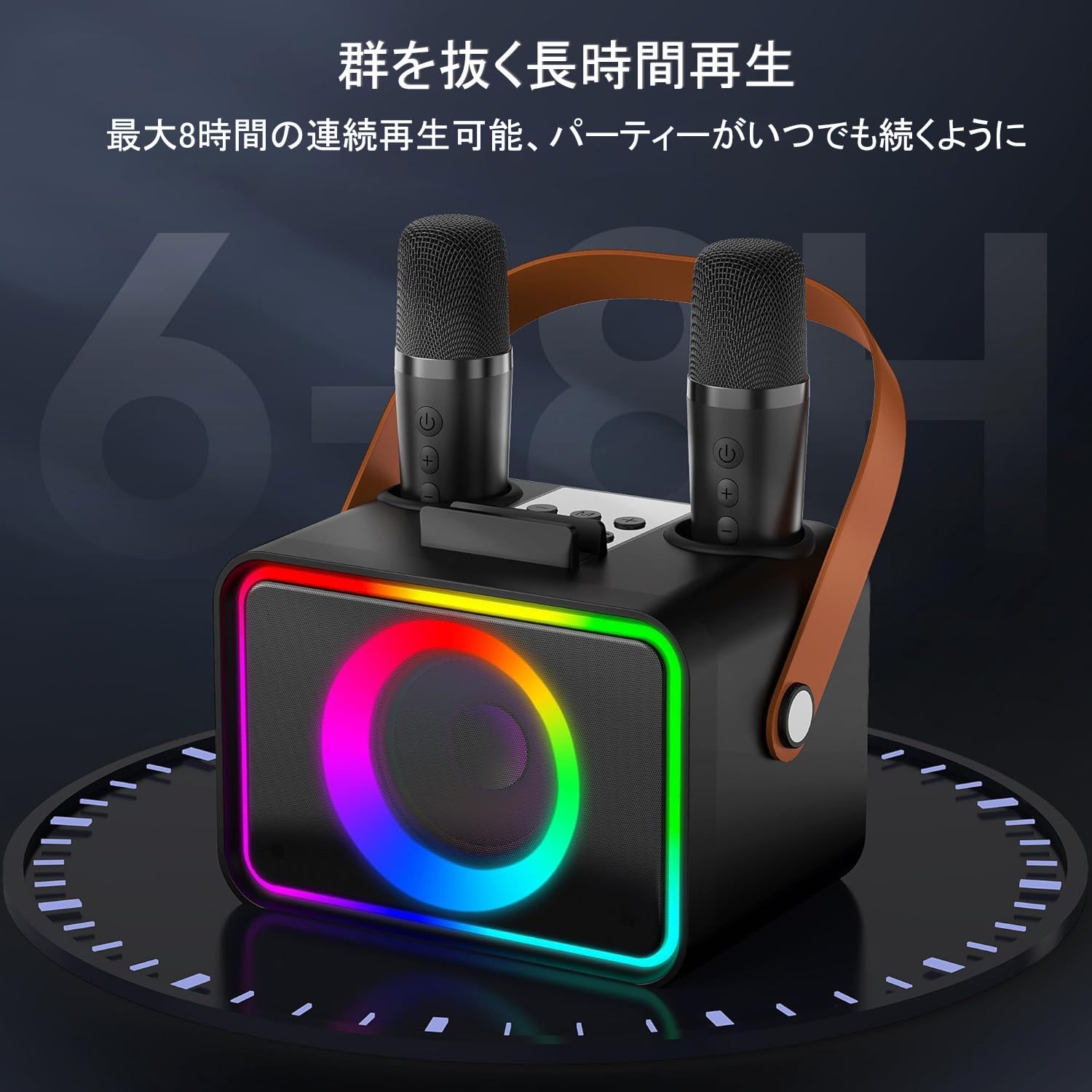 Amazon | スピーカーセット カラオケ マイク 2本 Bluetooth5.3