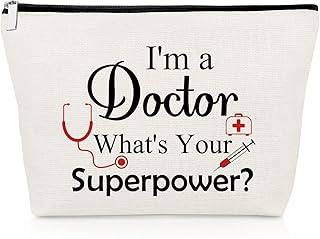 Doctor Appreciation Gifts Makeup Bag Thank You Gifts for Doctors Women Inspirational Gifts for Coworkers Cosmetic Bag Doctor Gifts from Medical Assistant Graduation Birthday Gift Travel Cosmetic Pouch