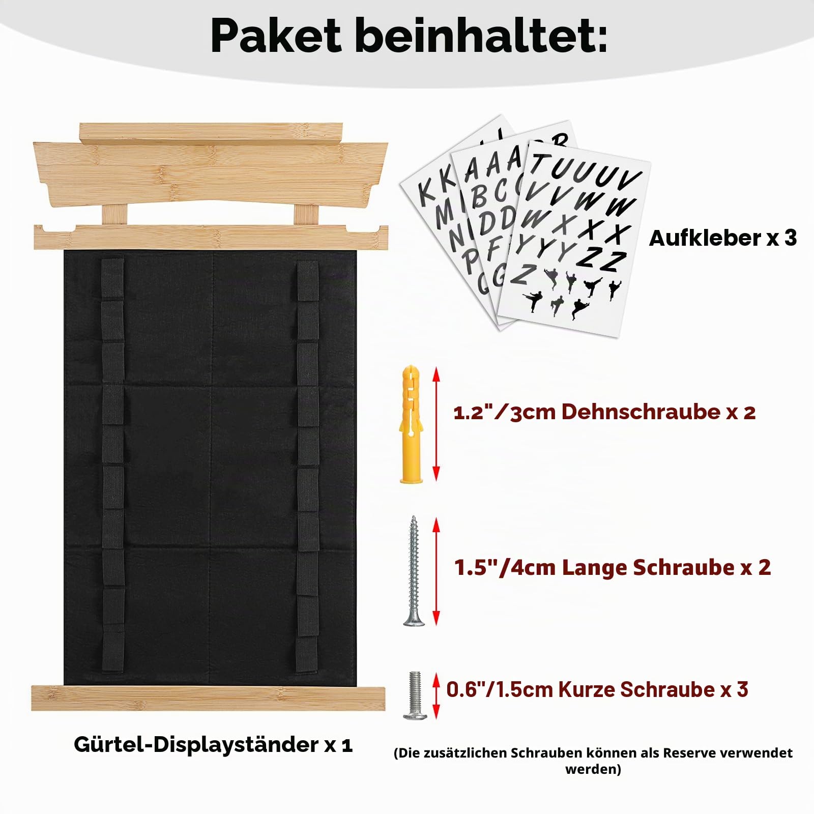 SUMNACON Kampfsport-Gürtel-Präsentationsständer, Karate-Taekwondo-Kampfsport-Gürtel-Organizer, Wandgürtel, Medaillen-Display mit Halterung für Kampfsport-Karate-Taekwondo-Anfänger (ohne Gürtel)