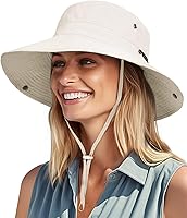 FURTALK Women's Ponytail Sun Hat UPF 50+ Wide Brim Packable Beach Cowboy Hat Summer UV Protection