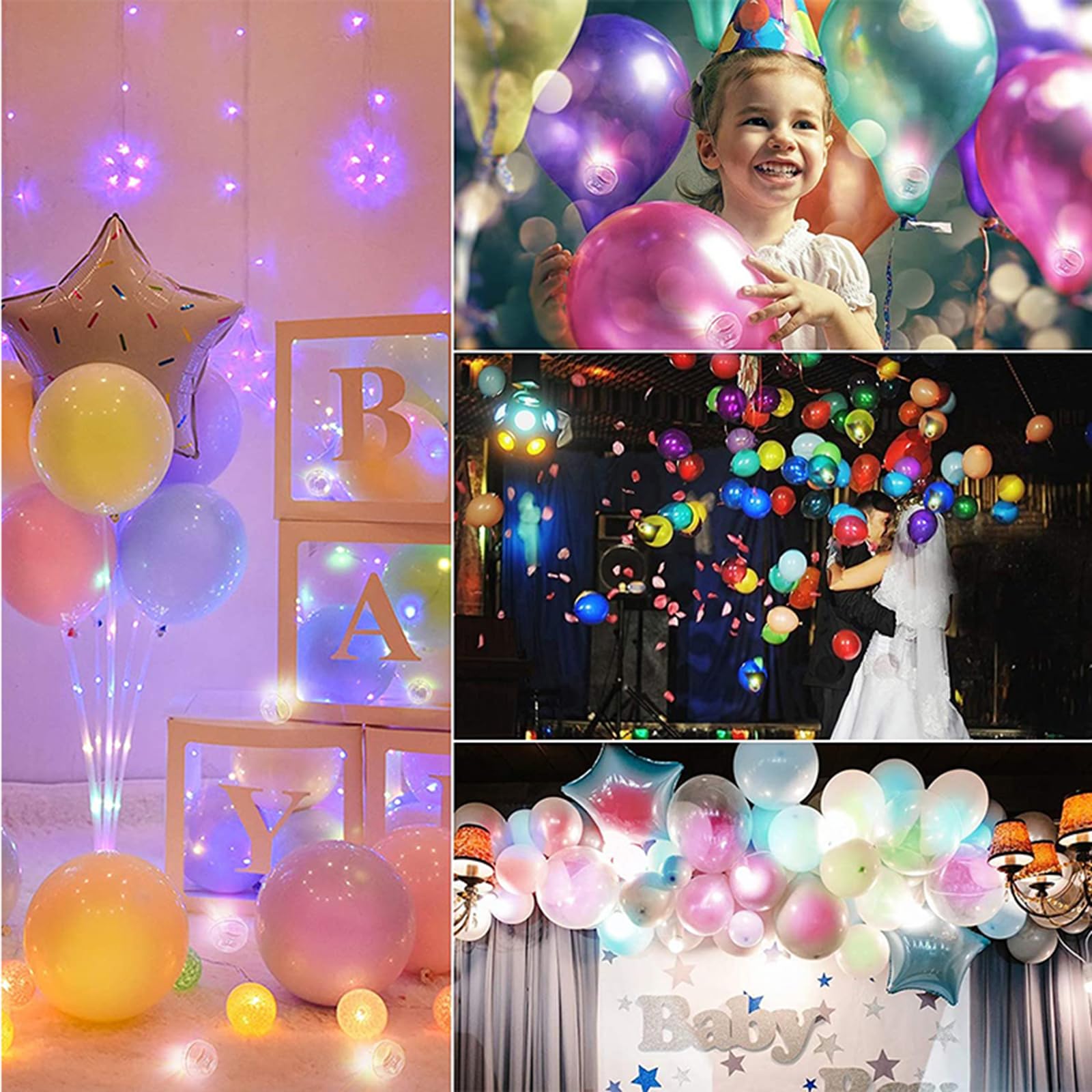 Lot De 30 Mini Lumières LED Pour Ballons - Blanc Chaud Magique - Parfait Pour Mariages, Noël, Anniversaires Et Fêtes Magiques