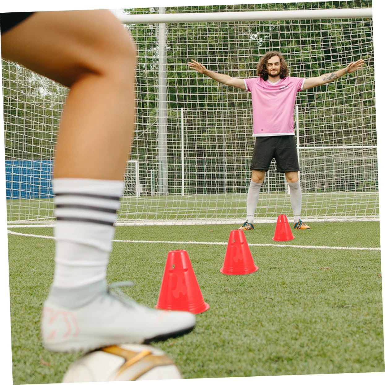 Kisangel Conos para Deportes Conos De Disco De Fútbol Conos para La Practica De Futbol Conos De Futbol Conos De Colores Conos Numerados Educación Física Rojo