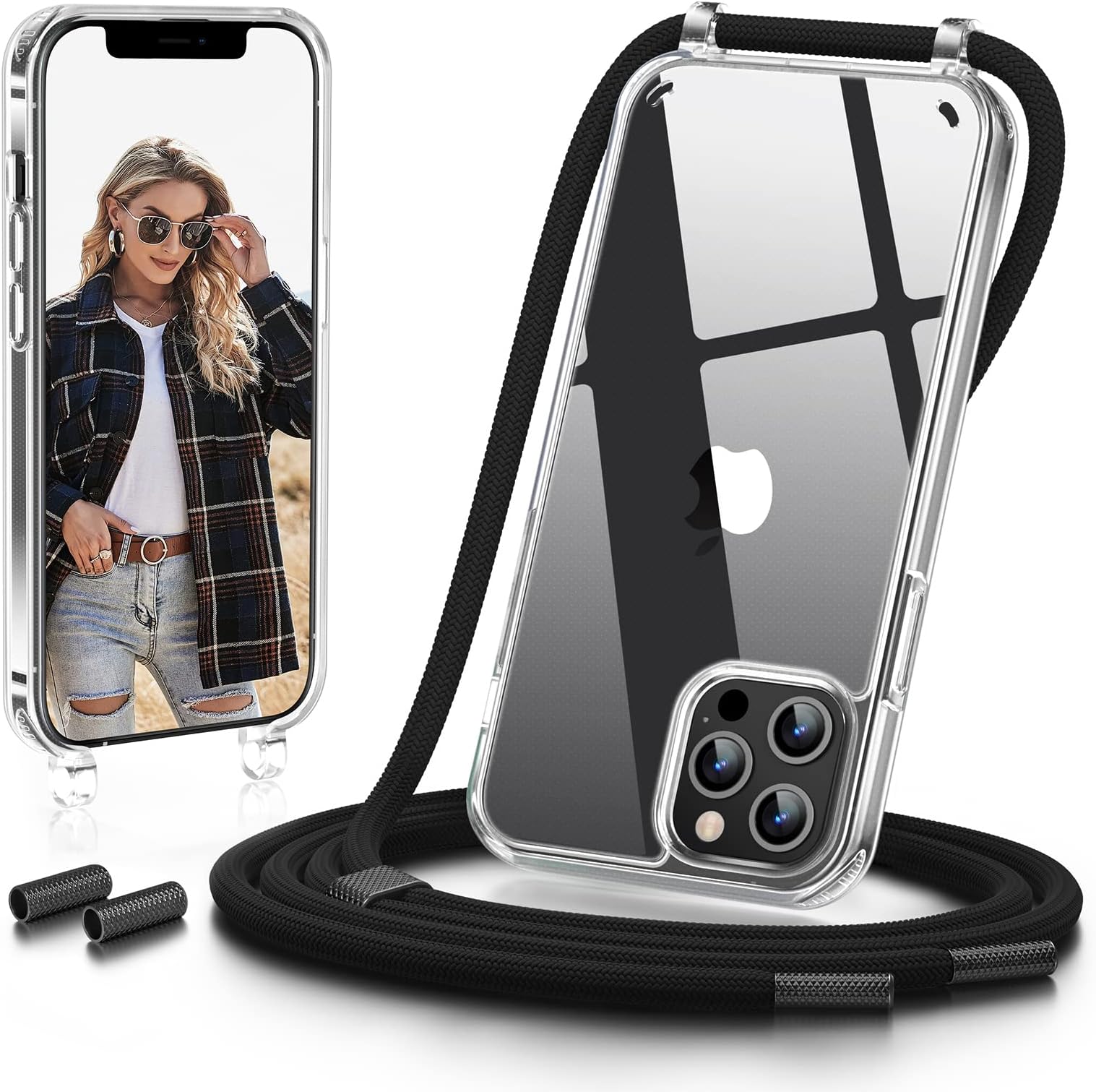 HandyHülle Band Handykette Für IPhone 16 15 14 Pro Max 13 12 11 XR Silikon Case - Foto 4