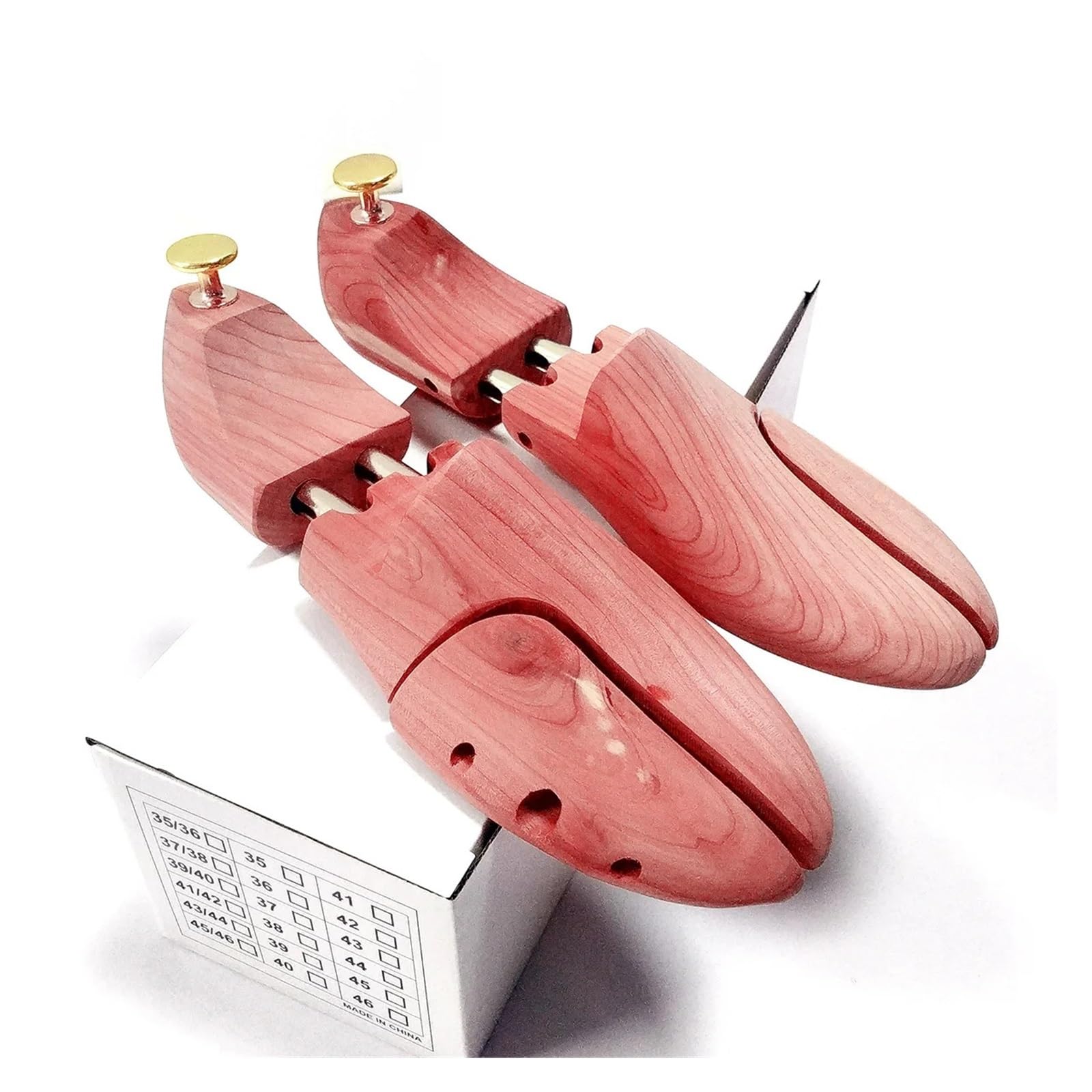 Tendiscarpe Tendiscarpe Regolabile in Legno Rosso A Doppio Tubo Tendiscarpe Regolabile da Uomo Tendiscarpe Regolabile in Legno(EU 43 44)