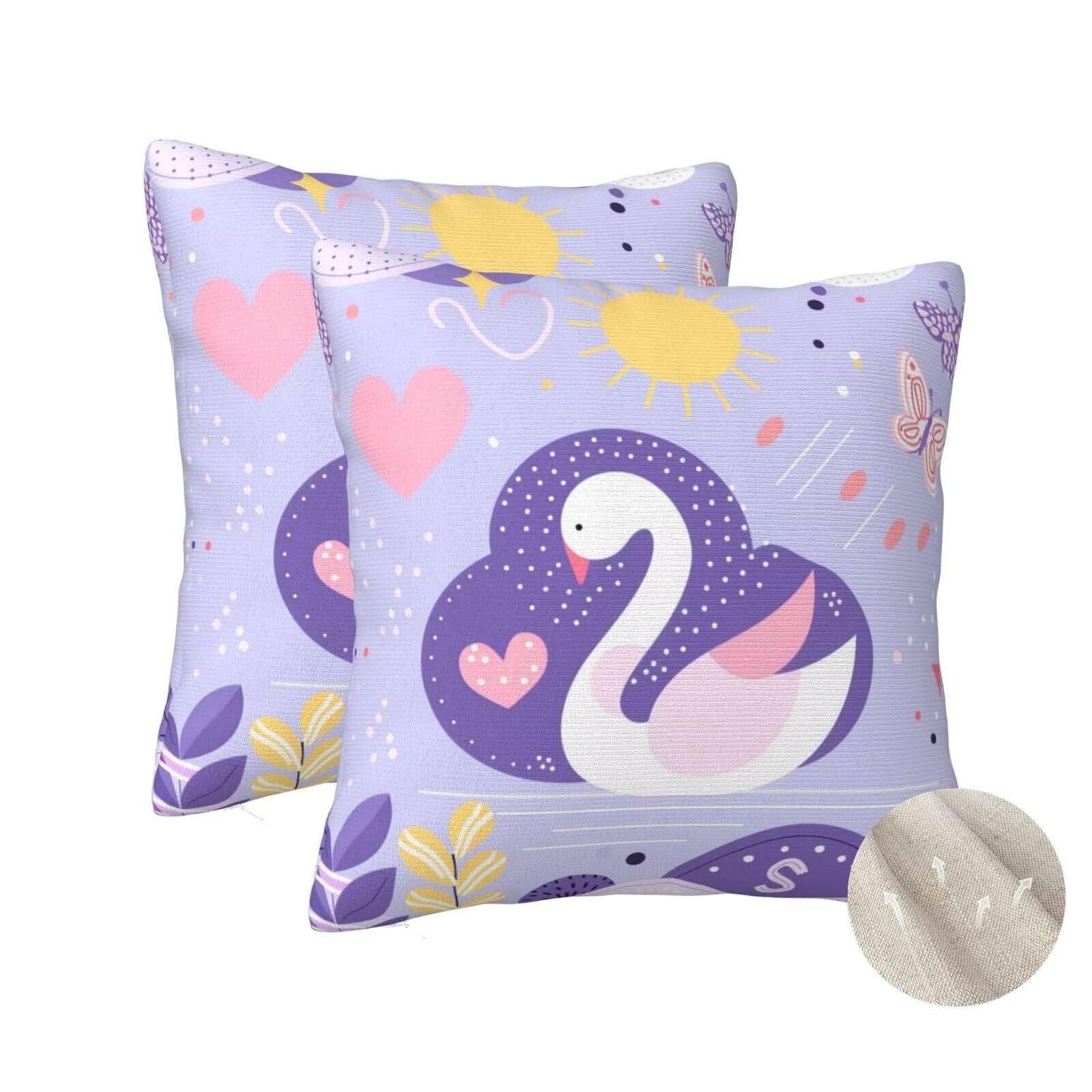 Coussin canape trop terne ? Adoptez la housse 60x60 cygne dessin anime