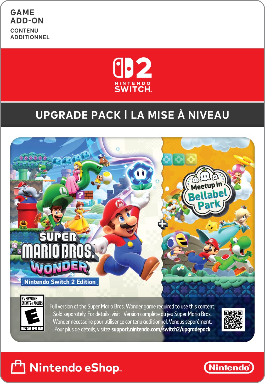 Super Mario Bros. Wonder Nintendo Switch 2 Edition + Meetup in Bellabel Park Upgrade Pack - Nintendo Switch 2 [Digital Code] - 1