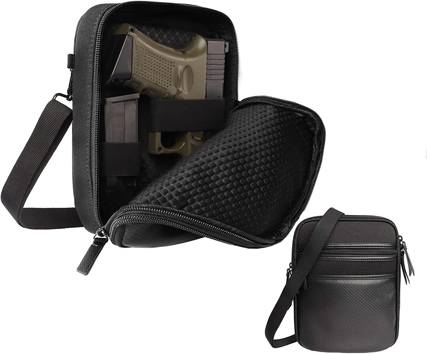 Lilcreek Gun Cases for Pistols, Concealed Carry Gun Pouch Handgun Shoulder Bag, Fanny Pack Waist Pocket for Handgun with Belt Loops: Sports & Outdoors