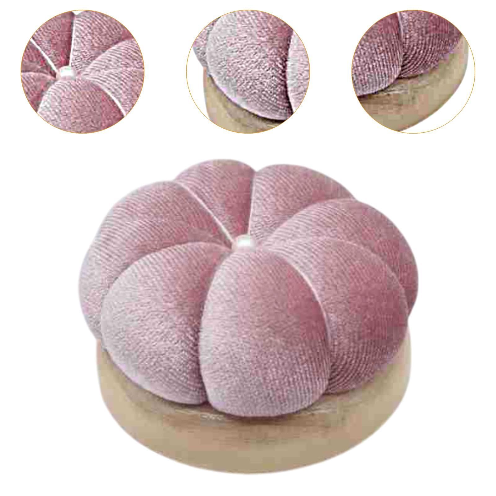 Tachiuwa Pin Cushion Pillow Pincushion Pincushion Wooden Base Needle Pad Pin Holder for Birthdays Desktop Manual Sewing Mother's Day, Pink