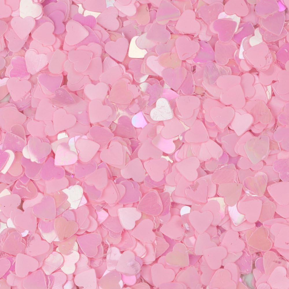 Glitter, Pink Heart, 1/2 ounce