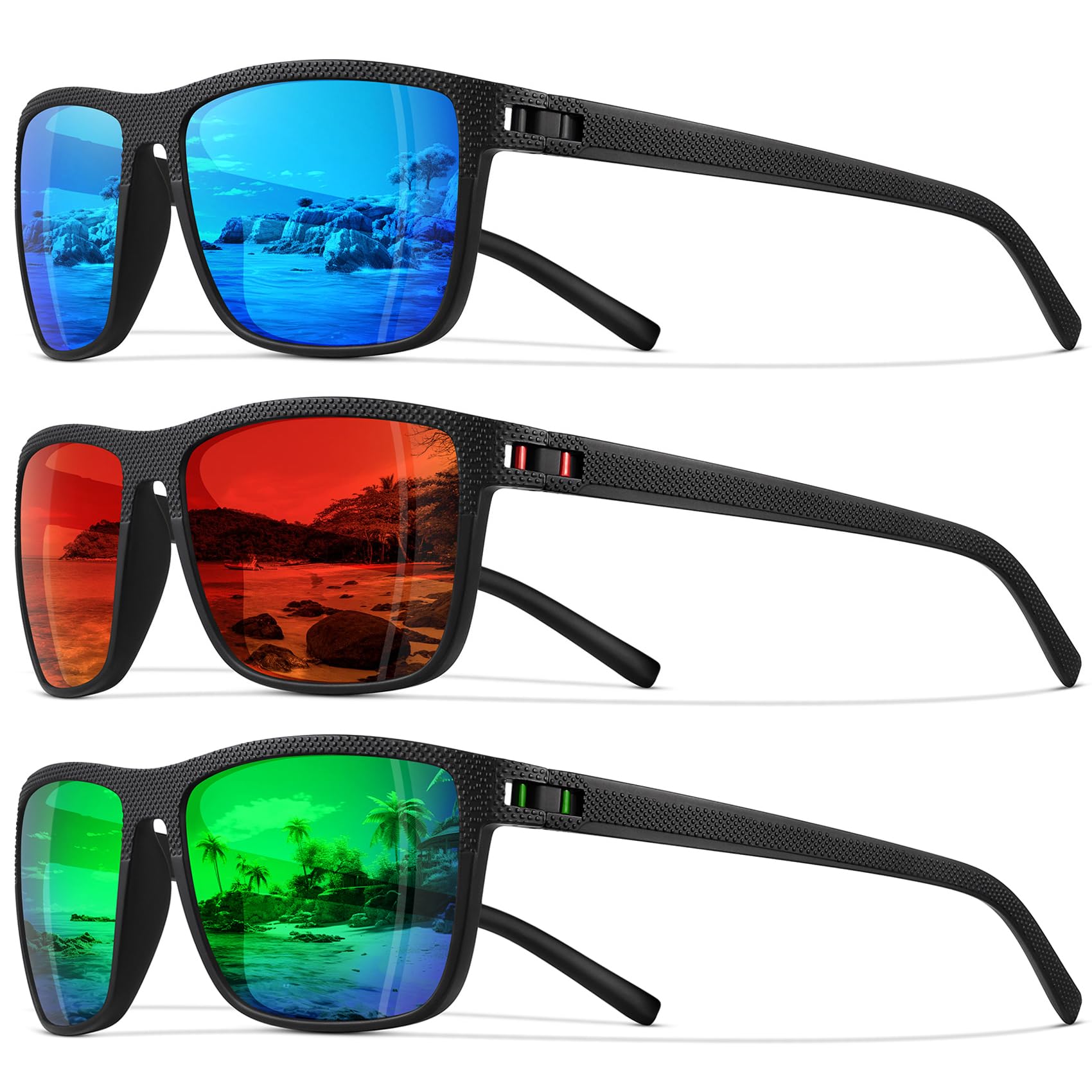 STORYCOAST Polarized Sunglasses for Men Women Classic Square Sports Fishing Running Golf Sun Glasses UV Protection