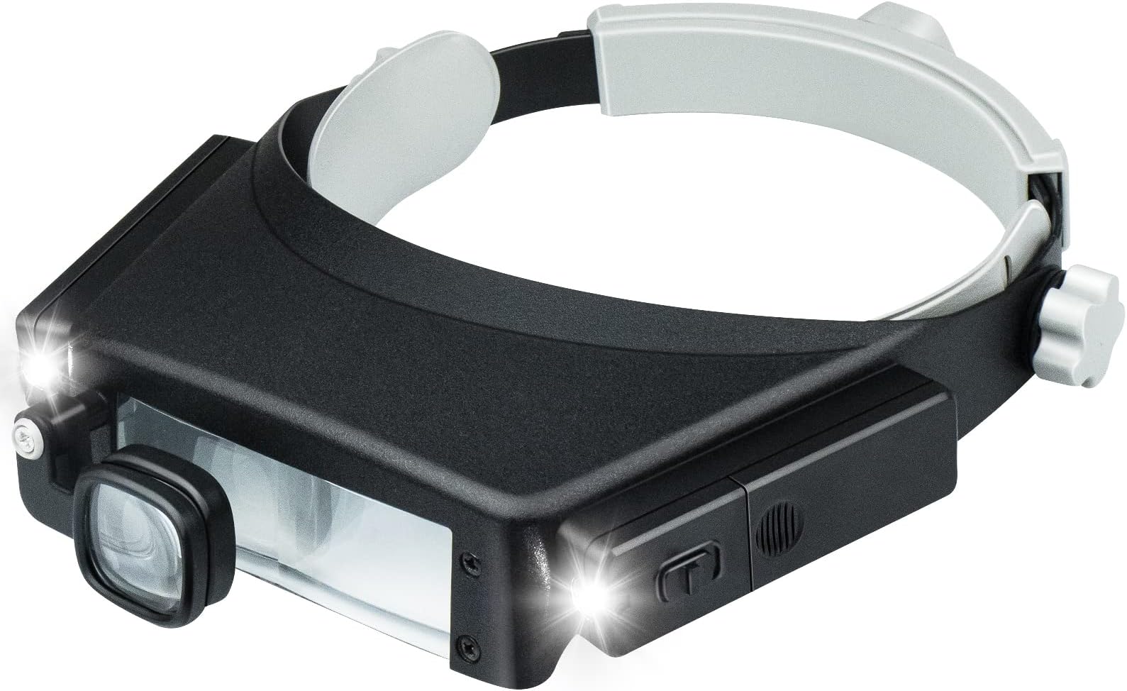 Headband Magnifier with Led light,Head Lamp Magnifying Glass1.5x 3x 6x 8x Jeweler Loupe for Close,Work,Repair,Crafts Hobbies