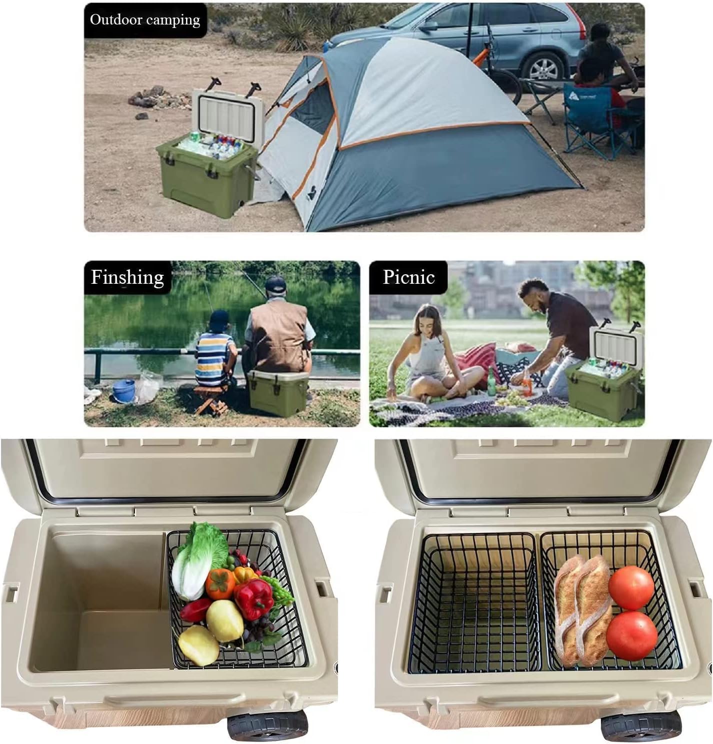 Cooler Basket for YETI Tundra Haul, YETI Roadie 48, YETI Roadie 60, Stays Chilled and Dry, Compatible with Other Cooler Accessories Cooler Locks, Cooler Dividers, Ice etc