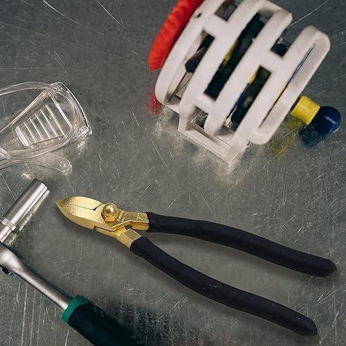 Miniatura 6 de WEDO Juego de alicates de latón de 3 piezas, mango antideslizante, nariz de franja de 8 pulgadas, junta deslizante de 8 pulgadas, corte diagonal de