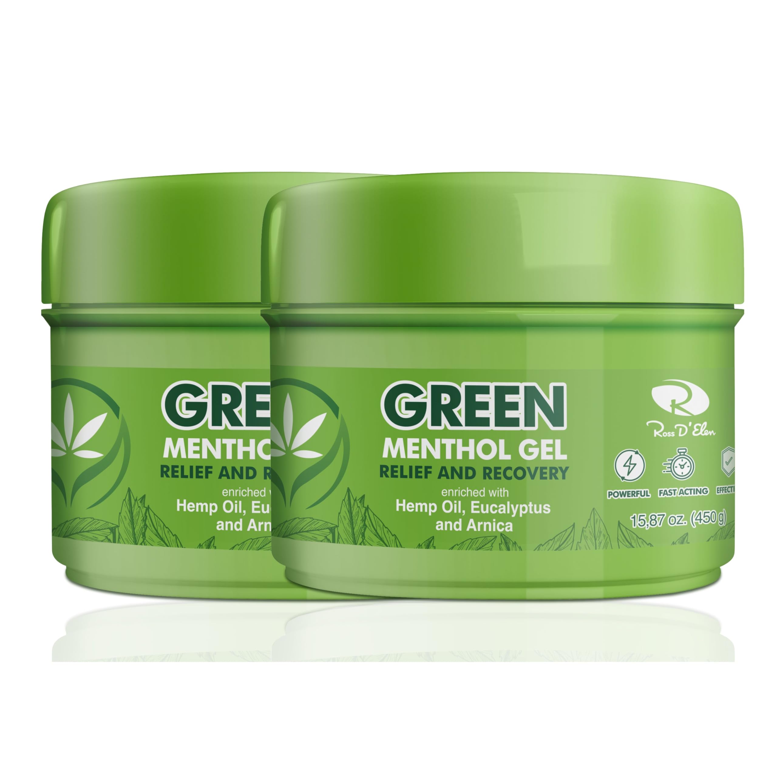 Amazon.com: Ross D'Elen Green Menthol Gel - 2Pack Large Size (2
