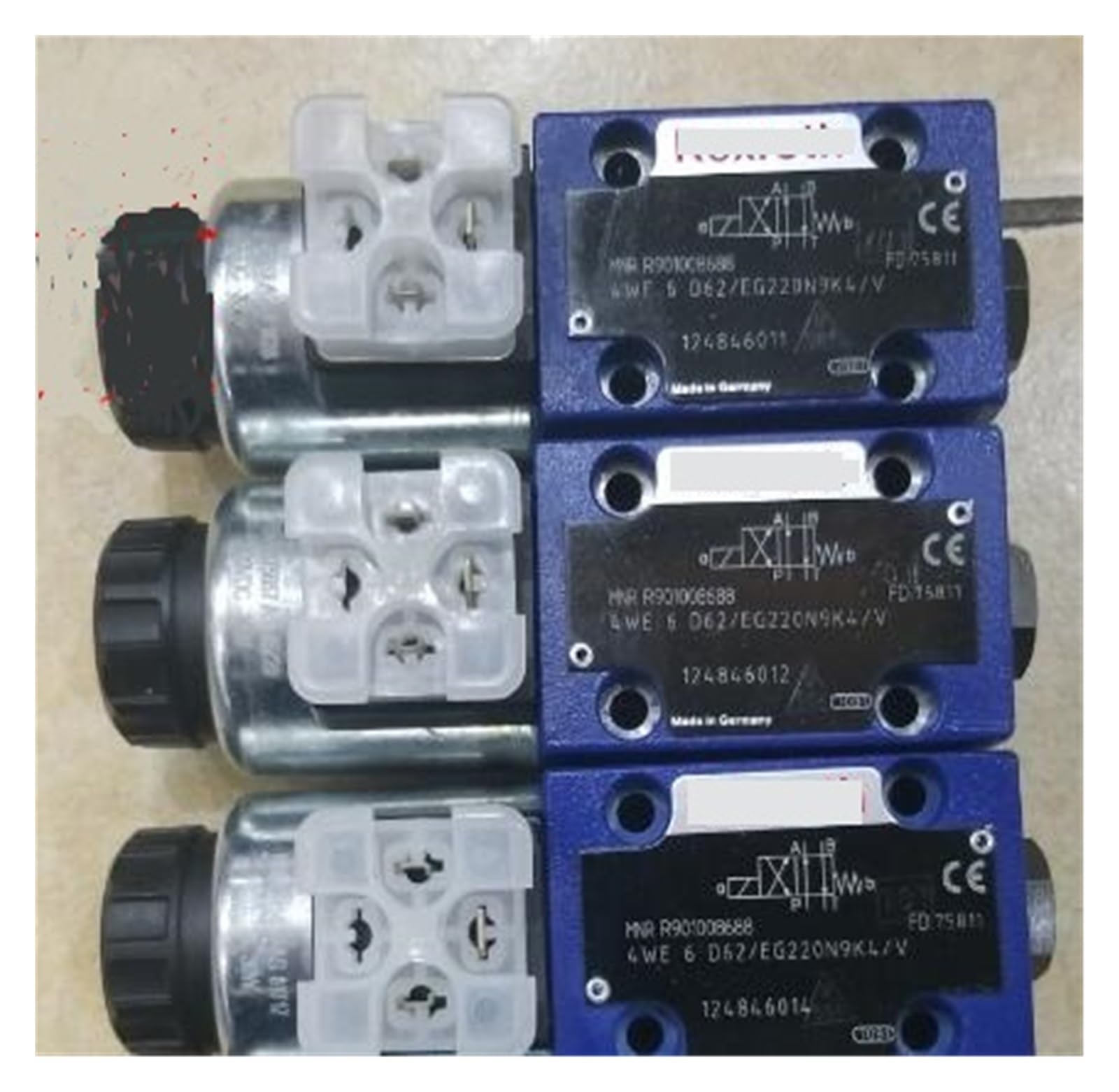 QRJAZHNTP 1pcs Solenoid Valve Hydraulic Valve MNR: R901008688 4WE6D62/EG220N9K4/V 4WE 6D6X/EG220N9K4/V