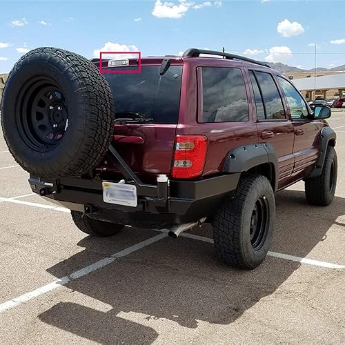 Miniatura 9 de CHEDA Tercera luz de freno 3D, compatible con Jeep Cherokee 1997-2001, lente cromada, carcasa LED, lámpara de carga trasera, barra trasera,