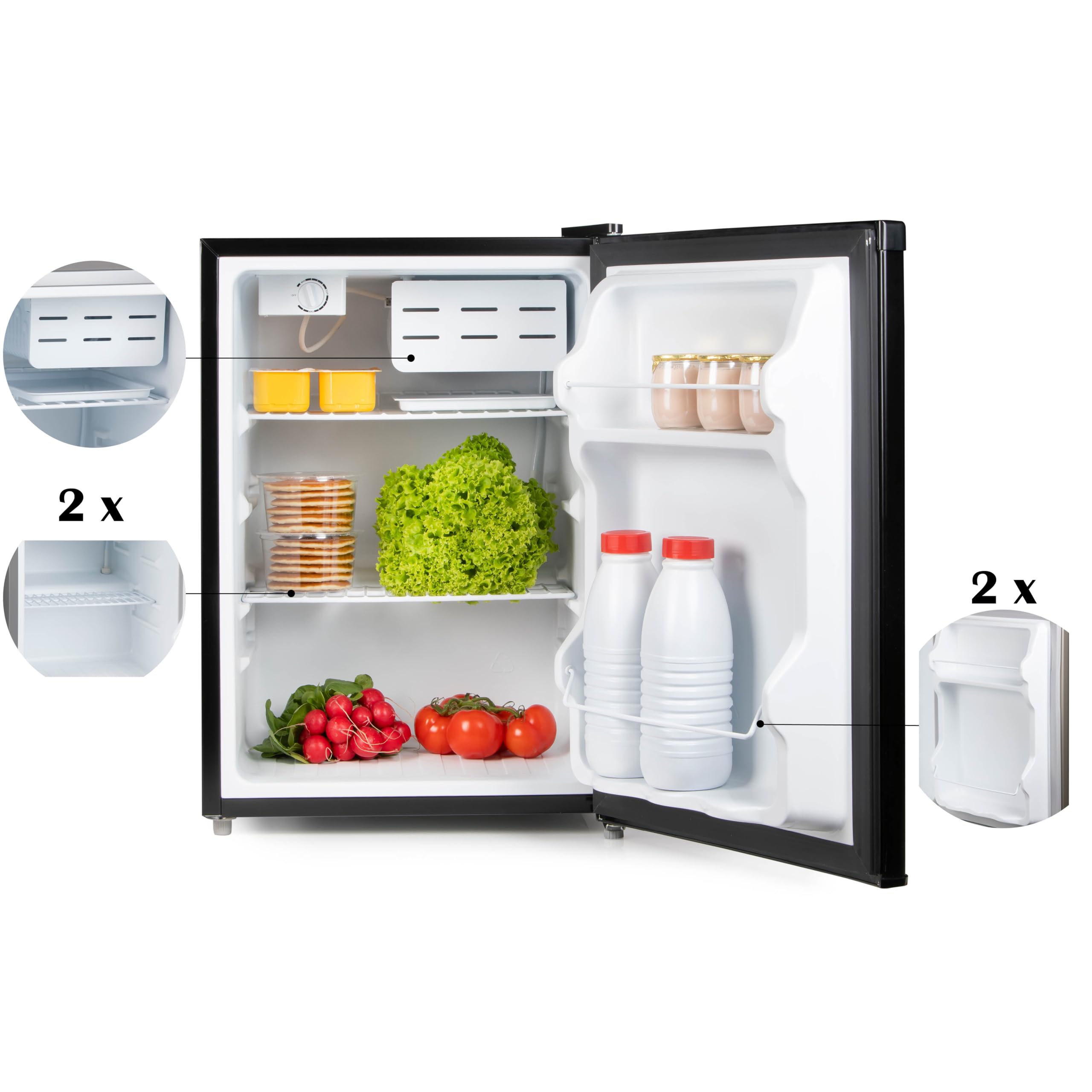 PRIMO PR155FR Réfrigérateur Table Top - 66L - E - Autonome - Noir