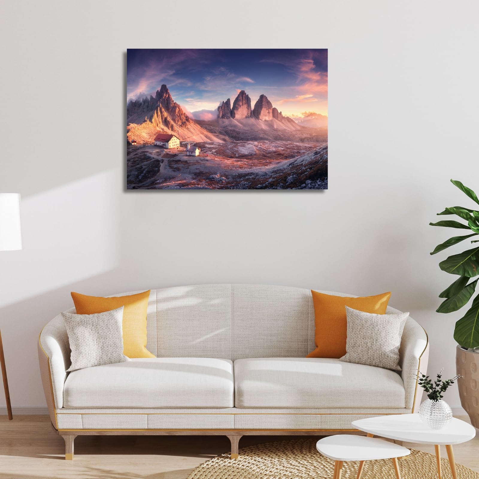 canvashop Quadri Montagna Dolomiti Rifugio 120x60 cm 3 Cime Di Lavaredo | Quadro moderno, Su Tela Canvas, Stampe Da Parete