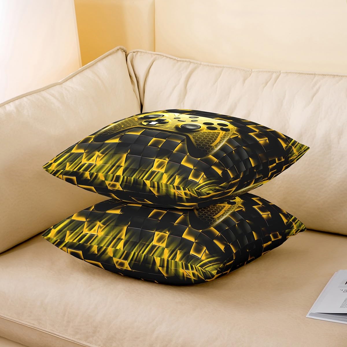 Set di 4 federe per cuscini quadrate morbide per gatti 50,8 x 50,8 cm con stampa di gatti e gatti, per divano, soggiorno, camera da letto, sedia