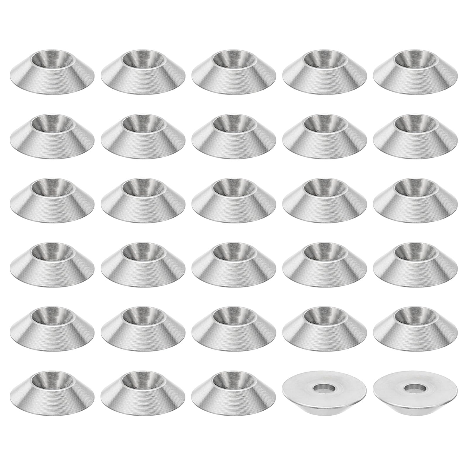 PATIKIL M3 Finish Countersunk Washer, 50pcs 13mm Dia. 3mm Tall Solid 304 Stainless Steel CNC Cup Washer Flat Screw Head Gasket for Constructions,