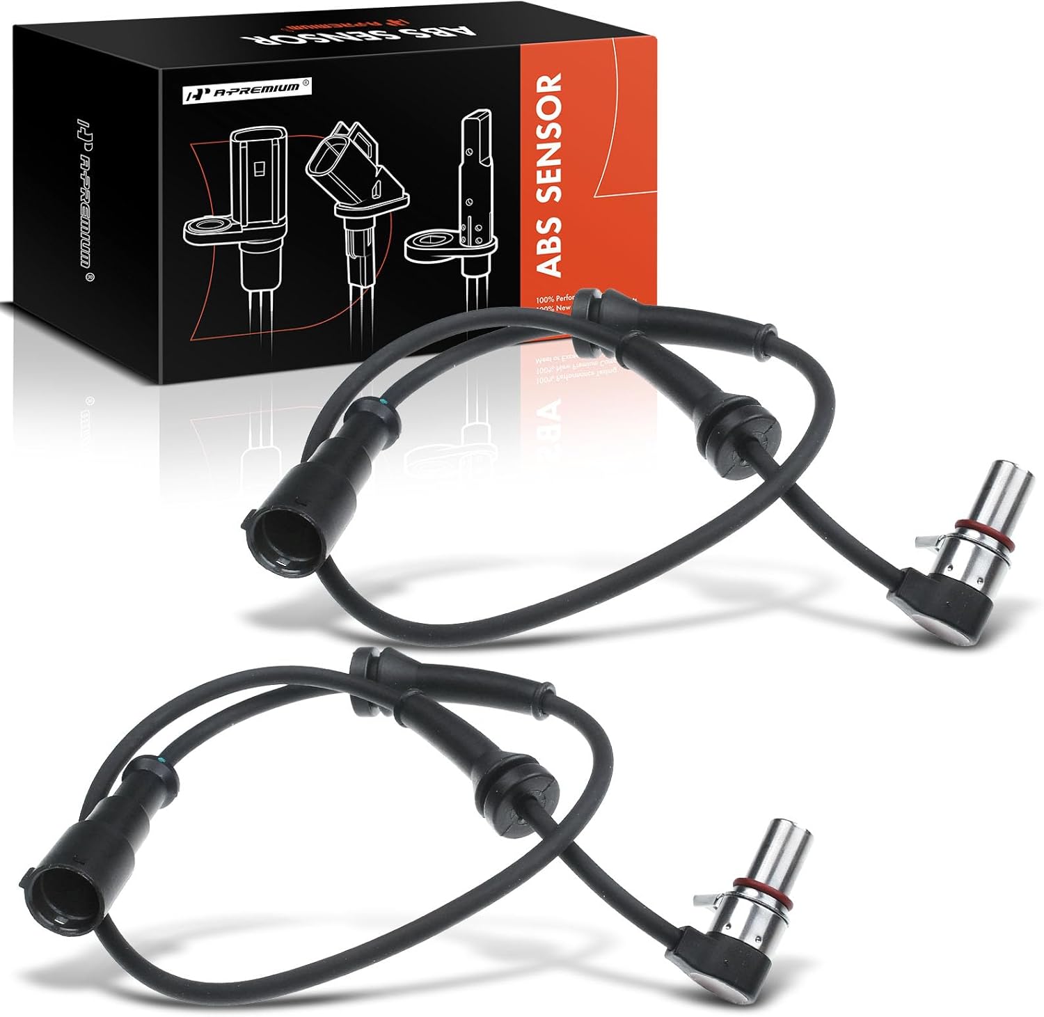 A-Premium 2Pcs Rear ABS Wheel Speed Sensor Compatible with Land Rover Models - Discovery 1999-2002 V8 4.0L, 2003-2004 V8 4.6L - Driver and Passenger Side, Replace TAR100070