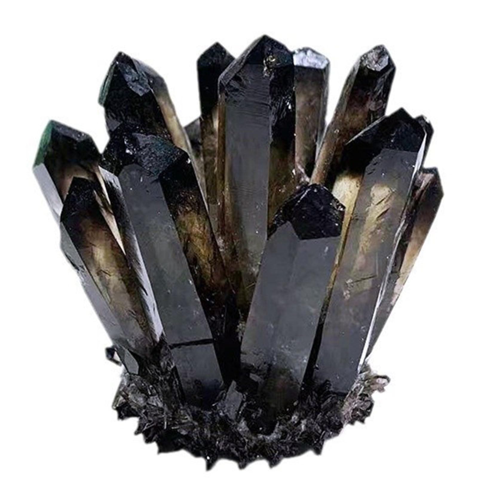 FLYIODFCXV crystal stone, Natural Smoky Quartz Crystal Cluster Geode Fountain Rocks Reiki Decoration(500~600g)